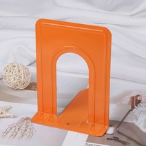 다채로운 미끄럼 방지 금속 북 엔드 선반 책장 가정 및 사무실 실용적인 문구, [02] orange, 02 orange