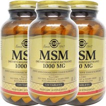 솔가 MSM (유황) 1000 mg 120 정, 1, 3개묶음