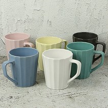 도자기 파스텔 머그컵 300ml 카페 국산 머그잔 컬러, 레몬옐로우