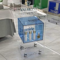 투명 아크릴 카트 미용도구 화장품 반영구 도구 수납, 검정색/ 로고 무료 추가