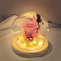 장미 꽃 LED 무드등 로즈데이 인테리어 조명 선물, 장미 꽃 LED 무드등 핑크