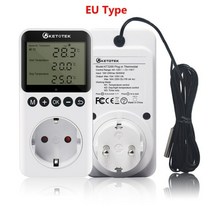 KT3200 디지털 서모 스탯 타이머 스위치 온도 컨트롤러 플러그 인 데이 나이트 소켓 콘센트 센서로 가열 및 냉각, 중국, EU 플러그