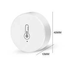 CoRui-Tuya ZigBee 스마트 온도 및 습도 센서 배터리 구동 ZigBee 스마트 홈 보안 빌딩 자동화 감지기, white, 01 1PC