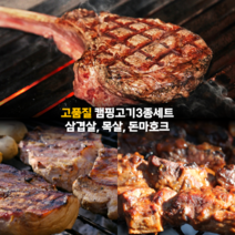 캠핑 고기 바베큐 세트 삼겹살 목살 돈마호크 돼지고기 2인 3인 4인 캠핑용 밀키트 음식, 캠핑고기세트 1.8kg (삼겹살+목살+돈마호크), 1개