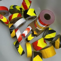 야간 안전 고휘도 빛 반사테이프 형광 5cm x 1m, 사선형 후부반사스티커(우), 1개