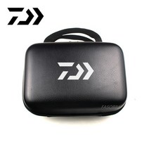낚시 가방 민물 바다 루어 원투 new daiwa 스피닝 릴 케이스 커버 가죽 릴 충격 방지 방수 도구 보관 케이스, 엘 블랙 01