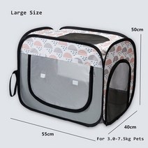 강아지드라이룸 강아지 털말리기 펫드라이룸 펫드라이기 고양이 접이식 애완 건조 상자 이중 구멍 헤어 드라이어 블로잉 백 고양이 액세서리 손질 애완 제품 3 색, 그레이 L 사이즈