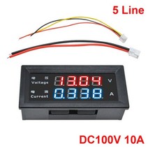 M4430 디지털 전압계 전류계 DC 100V 200V 10A 패널 앰프 볼트 전압 전류 미터 테스터 감지기 듀얼 028 
