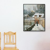 [더벨라] 시슬레 - 루브시엔느의 눈 Snow at Louveciennes 모던프레임 캔버스액자