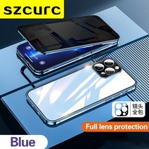 아이폰14프로 케이스 아이폰 14 프로 맥스 폰 용. 새로운 360° 보호 revent the peep 자기 흡착 유리 iphon 14 pro 14plus 커버 백