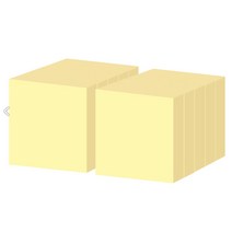 요랜드 파스텔 점착메모지 76 x 76mm 정사각형, 노랑, 10개
