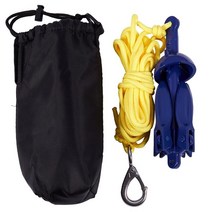 보트 앵커 앵커모터전동원치 로프 au05 -4-tine g 접는 작은 카약용 해양 키트 카누 해양 요트 선박 fishi, 푸른, 01 파란