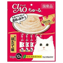 이나바 챠오츄르 고양이 간식 생선, 참치 + 조갯살 혼합맛, 10개입