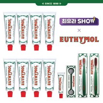 EUTHYMOL 최유라쇼 싱글 유시몰 치약 120gx8개+치약 20gx1개+칫솔2개