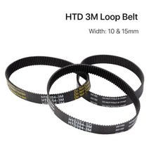 Cloudray HTD 3M 폐쇄 루프 벨트 고무 타이밍 벨트 CO2 레이저 조각 용, 3M-300-15
