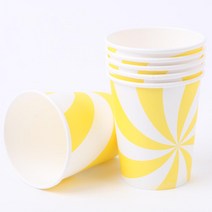 (주)파티해 롤리팝 파티컵 8oz - (6입), 옐로우