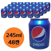 펩시 콜라 245ml x 48캔 업소용 미니 뚱캔 탄산 음료수, 상세페이지 참조, 상세페이지 참조
