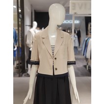 올리브데올리브 칠부소매 배색 린넨자켓 YW3MJ103(147704 )