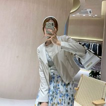 여성 new 가을 가죽자켓 pu그레이 간절기 가죽셔츠