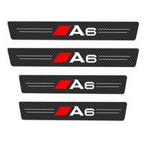 아우디 Audi a6 호환 부품 자동차 도어 임계 스커프 플레이트 탄소 섬유 씰 프로텍터 스티커 아우디 A6 20