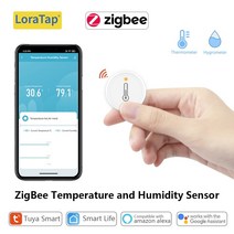 스마트 온도 제어 시스템 라이프 홈 어시스턴트와 호환되는 tuya zigbee 3.0 무선 온습도 센서 google echo alexa voice diy, 랜 케이블 지그비 허브