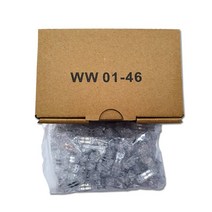 심선접속자 메뚜기 랜선 커넥터 UTP 케이블 네트워크 연장부품 비젤리 100pcs