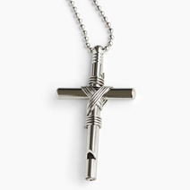 (문스샵) 십자가 스틸 메탈 호루라기 목걸이 호신용 호각 아동 어린이 남녀공용 심판 코치 신호 비상 방범 초등학교 체육대회 경기 스포츠 남자 여자 패션 예쁜 군번목걸이 악세사리