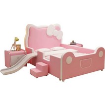 여아침대 키티침대 어린이침대 초등 공주침대 프레임, 1200mmx1900mm 침대(매트리스 없음)