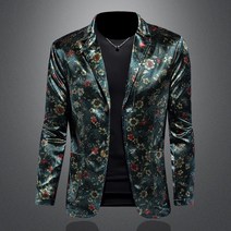 D25305P150펀칭패턴가을한국기모플라워남성정장