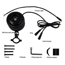 자전거벨FEDOG-DIY 12V Ebike 경적 12Vdc 벨 전기 자전거 용 슈퍼 시끄러운 스쿠터 내부에 배터리 없음, 01 f116 48V no battery