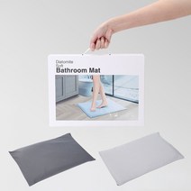 다퍼남 빨아쓰는 규조토 발매트 세척 욕실 화장실, 발매트1개+겉 커버2개(회색/진회색) 세트