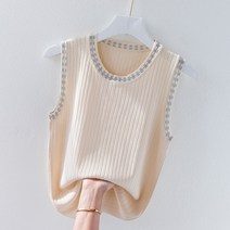여성용 여성셔츠 나시 루즈한 반짝이 상의 여름