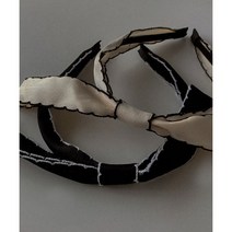 Ribbon Hairband 제니 리본 머리띠 배색 라인 나비 헤어밴드