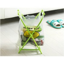 쓰레기봉투 거치대 분리수거 가정용 캠핑 쓰레기통, 그린