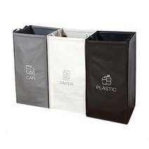 나무 3단분리 재활용 분리수거함 대형-H_231093EA, 본상품선택