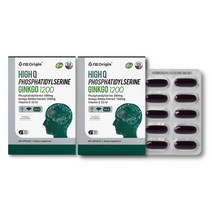 고함량 포스파티딜 포스타딜세린캡슐 브레인 프리미엄 두뇌 포스파틴딜세린 혈행 부모님선물 추출 두뇌 건강 개선 식물성 80대할아버지선물 70대 포스타티딜세린징코 피에스 비타민E 포스타, 60캡슐, 2개