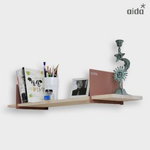 인테리어선반 파티오1 Steel-Wood Shelf 편백원목 벽선반, COLOR:초코브라운