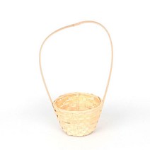 더담고 대나무 손잡이 꽃 바구니 l 카네이션 한과 사탕 계란, 원컬러, 1개