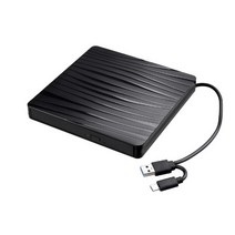 블루레이 플레이어 ODD 외부 외장형 얼룩말 패턴 usb 3.0 외부 블루 레이 버너 TYPE-C 모바일 광학 드라이, 01 Black