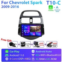 매립네비게이션 네비매립 매립형네비게이션 jmcq 2din 4g android 11 car radio 멀티미디어 비디오 플레이어 chevrolet spark beat matiz, t10-c-adas dvr