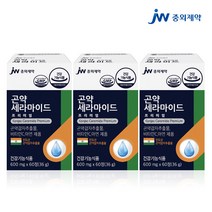 JW중외제약 곤약세라마이드 60정(인도산)저분자콜라겐 히알루론산 엘라스틴 피부영양제 곤약세라미드 먹는세라마이드 곤약감자세라마이드 먹는엘라스틴 피쉬콜라겐 식약처 인증, 60정, 3개