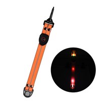 LED 형광 책가방 펜던트 야간 라이딩 경고 백팩 조명 USB 충전 PVC 더브테일 야외 캠핑 비상등, [08] 주황색
