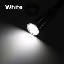 LED경광등 경광봉 신호봉 주차스토퍼 1pc 6mm 경고 led 금속 표시등 파일럿 방수 ip67 신호 램프 6v 12v 24v 220v 와이어 레드 옐로우 블루 그린 34, 하얀