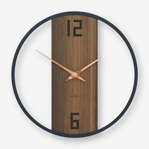 아트박스/마지우 원형 세로밴드 벽시계 (샌드블루)