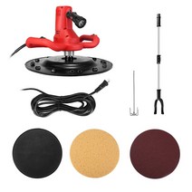 광택기 자동차 무선 폴리셔 110V/220V 전기 콘크리트 시멘트 모르타르 흙손 자동 믹서 석고 벽 스무딩 연마, 01 빨간_03 UK