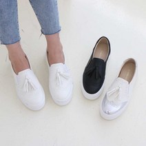 포브 세레디 통굽 테슬 여자 슬립온 스니커즈 단화 운동화