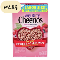 [해외] 치리오스 제너럴밀스 베리베리 곡물 시리얼 411g 베스트몰 미국직구, 1개
