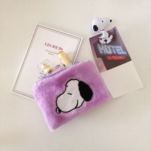 여성봄가방Snoopy Pencil Bag Cosmetic Women Cartoon Storage Zipper Kawaii Small Travel Portable Mini