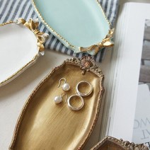 악세사리 트레이 골드 화장대 트레이 엔틱 4종, 01_화이트골드