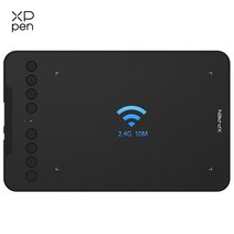 테블릿 드로잉 xppen deco mini7w 무선 드로잉 태블릿 그래픽 태블릿 포함, 검은색